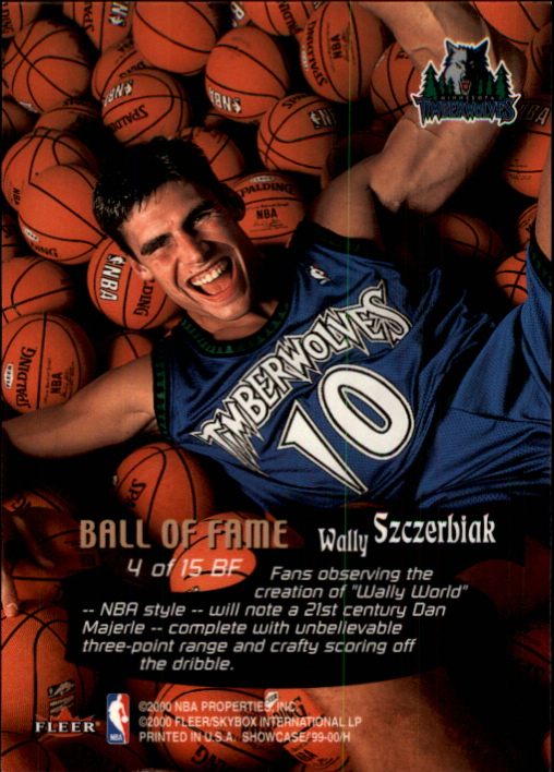 1999-00 Flair Showcase Ball of Fame #BF4 Wally Szczerbiak back image
