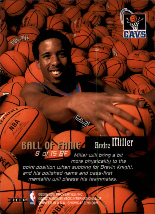 1999-00 Flair Showcase Ball of Fame #BF8 Andre Miller back image