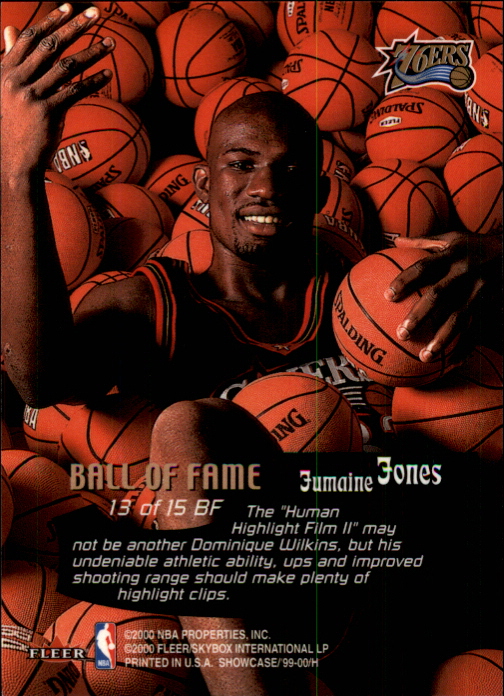 1999-00 Flair Showcase Ball of Fame #BF13 Jumaine Jones back image