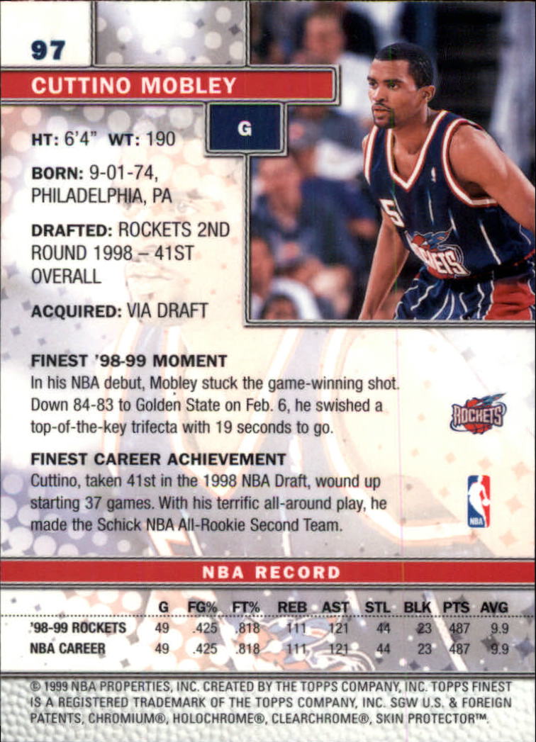 1999-00 Finest #97 Cuttino Mobley back image