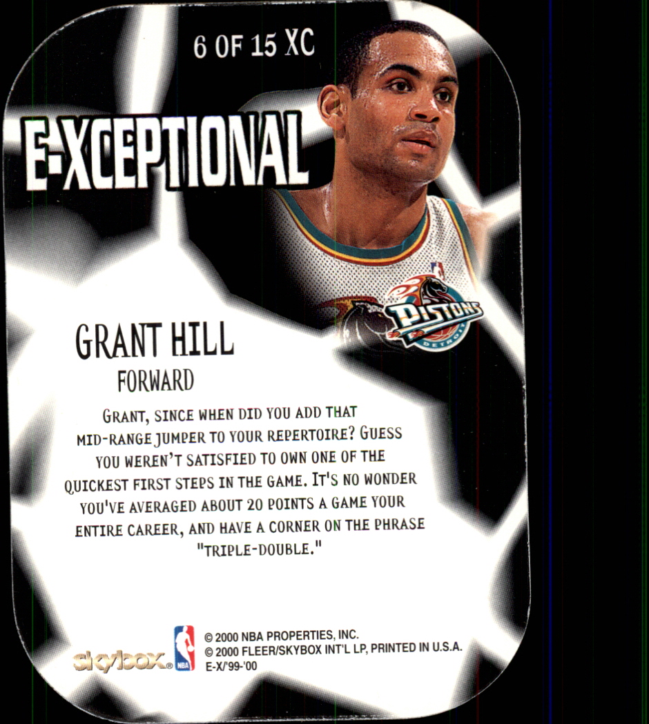 1999-00 E-X E-Xceptional Red #XC6 Grant Hill back image