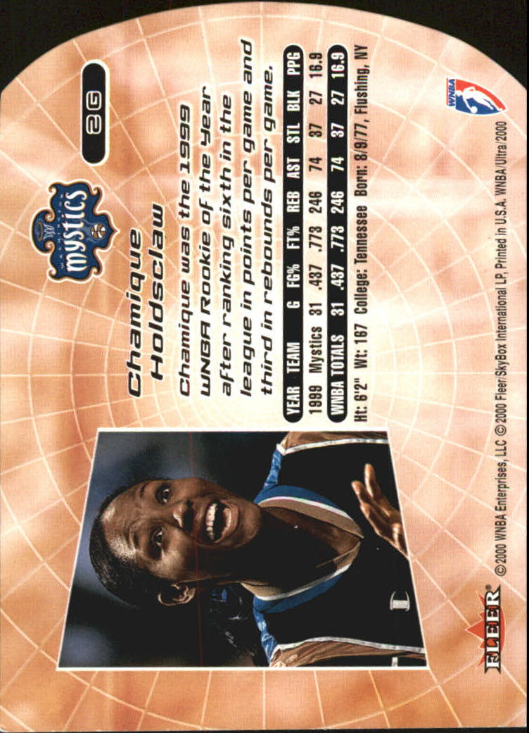 2000 Ultra WNBA Gold Medallion #2 Chamique Holdsclaw back image