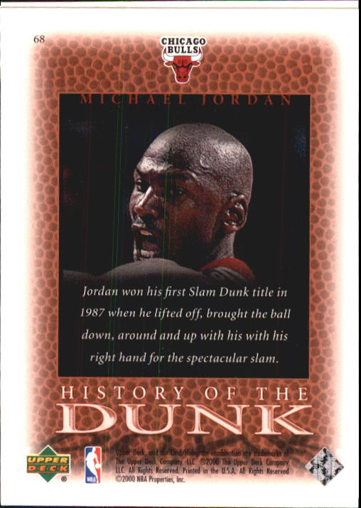 2000 Upper Deck Century Legends #68 Michael Jordan HD back image