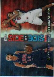 2000 Topps Team USA Side by Side Refractor/Non-Refractor #SS11 Ray Allen/DeLisha Milton