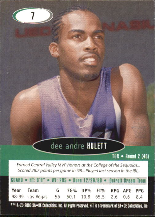 B4568- 2000 SAGE HIT Basketball Card #s 1-50 -You Pick- 15+ FREE US SHIP - Picture 15 of 93