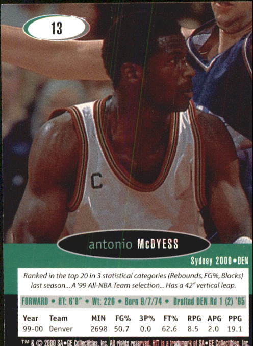 B4568- 2000 SAGE HIT Basketball Card #s 1-50 -You Pick- 15+ FREE US SHIP - Picture 25 of 93