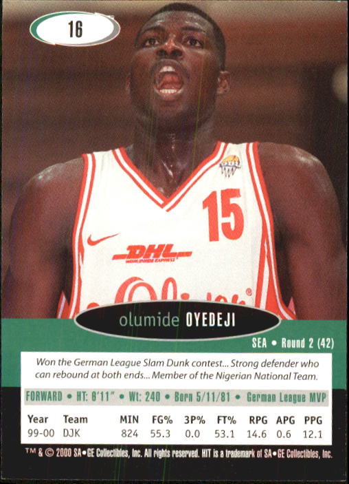 B4568- 2000 SAGE HIT Basketball Card #s 1-50 -You Pick- 15+ FREE US SHIP - Picture 31 of 93