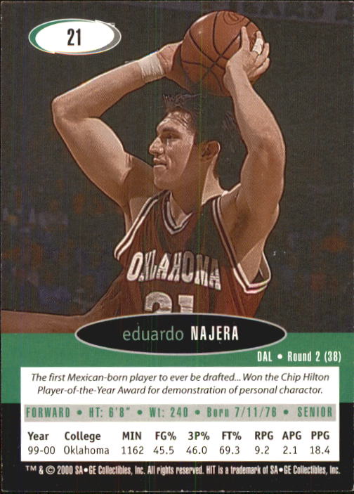 B4568- 2000 SAGE HIT Basketball Card #s 1-50 -You Pick- 15+ FREE US SHIP - Picture 35 of 93