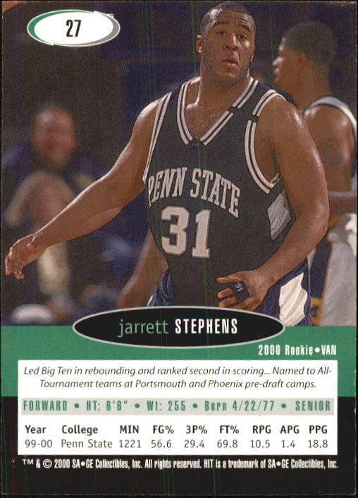 B4568- 2000 SAGE HIT Basketball Card #s 1-50 -You Pick- 15+ FREE US SHIP - Picture 47 of 93