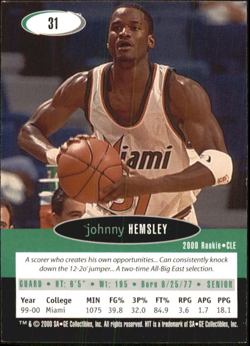 B4568- 2000 SAGE HIT Basketball Card #s 1-50 -You Pick- 15+ FREE US SHIP - Picture 55 of 93
