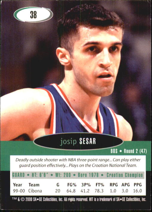 B4568- 2000 SAGE HIT Basketball Card #s 1-50 -You Pick- 15+ FREE US SHIP - Picture 69 of 93