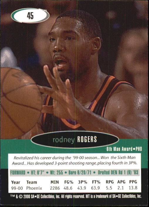 B4568- 2000 SAGE HIT Basketball Card #s 1-50 -You Pick- 15+ FREE US SHIP - Picture 83 of 93