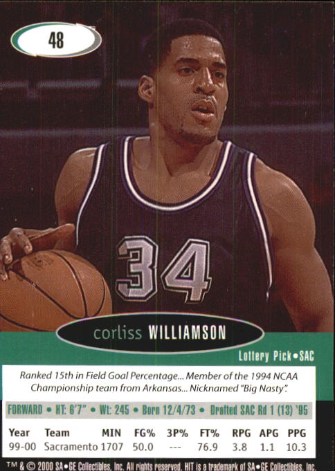 B4568- 2000 SAGE HIT Basketball Card #s 1-50 -You Pick- 15+ FREE US SHIP - Picture 89 of 93