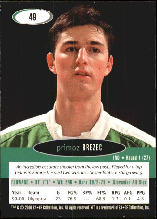 B4568- 2000 SAGE HIT Basketball Card #s 1-50 -You Pick- 15+ FREE US SHIP - Picture 91 of 93