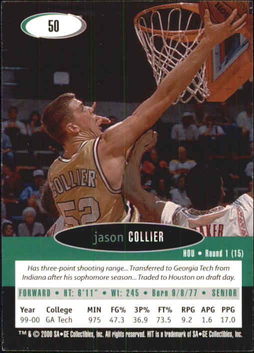 B4568- 2000 SAGE HIT Basketball Card #s 1-50 -You Pick- 15+ FREE US SHIP - Picture 93 of 93
