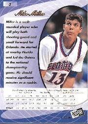2000 Press Pass SE #3 Mike Miller back image