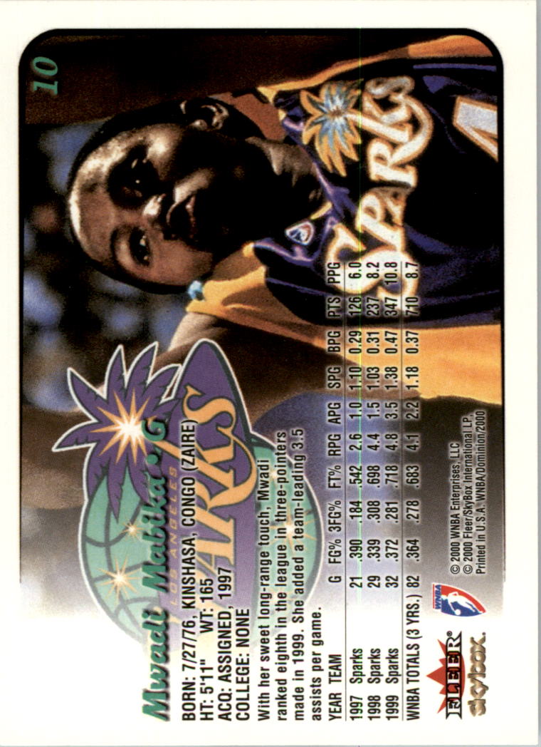 A3865- 2000 SkyBox Dominion WNBA Bk 1-156 +Inserts -You Pick- 15+ FREE US SHIP - Picture 21 of 331