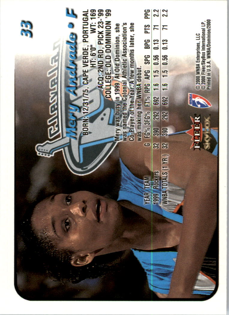 A3865- 2000 SkyBox Dominion WNBA Bk 1-156 +Inserts -You Pick- 15+ FREE US SHIP - Picture 63 of 331