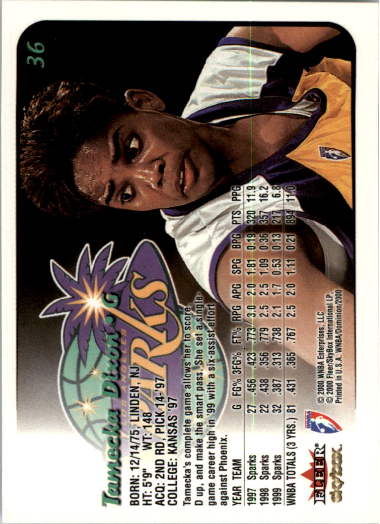 A3865- 2000 SkyBox Dominion WNBA Bk 1-156 +Inserts -You Pick- 15+ FREE US SHIP - Picture 69 of 331
