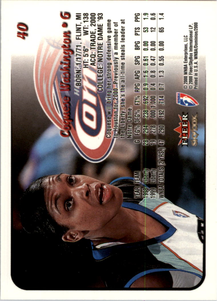 A3865- 2000 SkyBox Dominion WNBA Bk 1-156 +Inserts -You Pick- 15+ FREE US SHIP - Picture 77 of 331