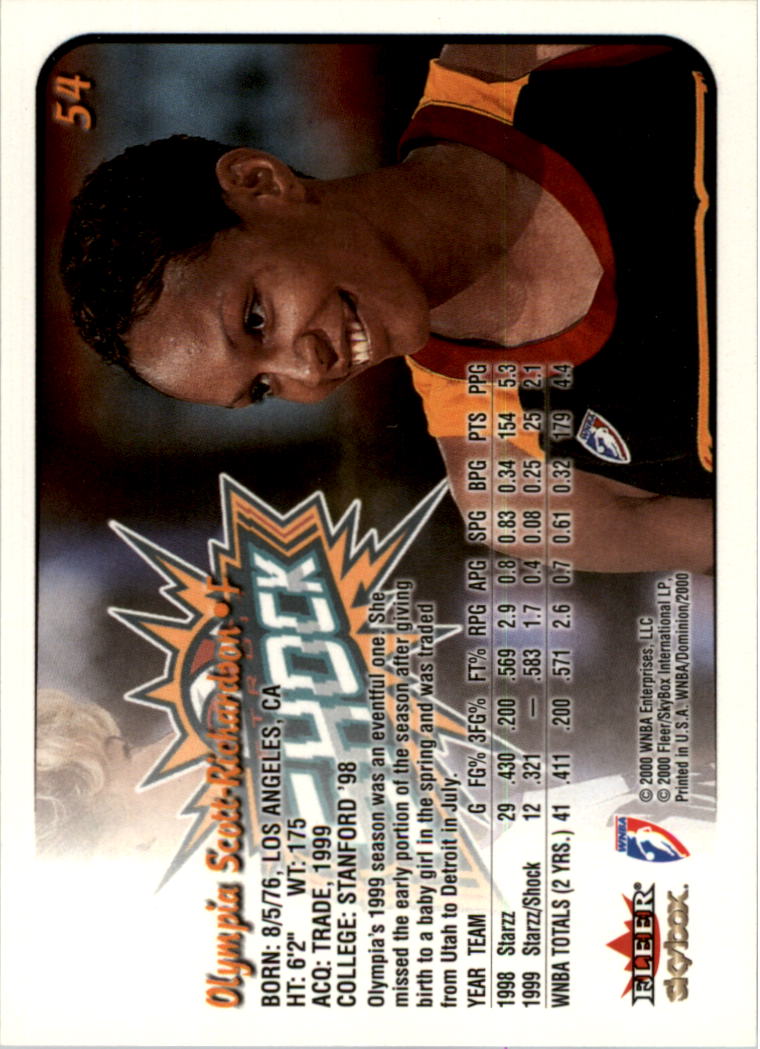 A3865- 2000 SkyBox Dominion WNBA Bk 1-156 +Inserts -You Pick- 15+ FREE US SHIP - Picture 105 of 331