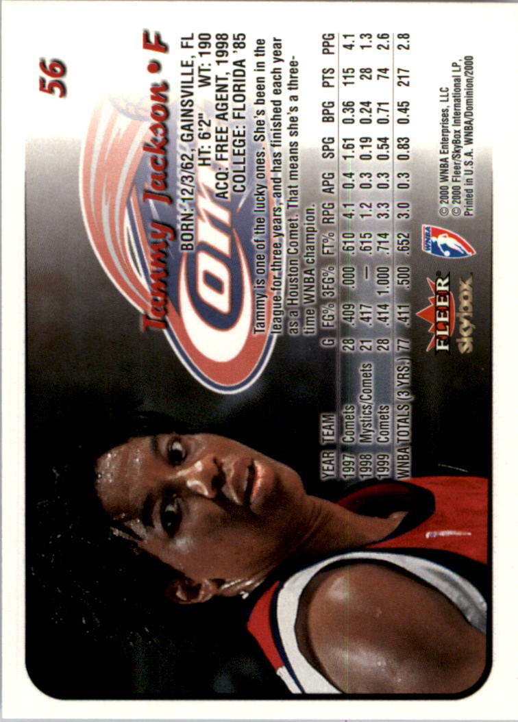 A3865- 2000 SkyBox Dominion WNBA Bk 1-156 +Inserts -You Pick- 15+ FREE US SHIP - Picture 109 of 331