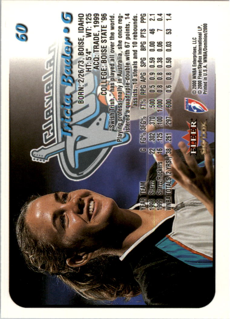 A3865- 2000 SkyBox Dominion WNBA Bk 1-156 +Inserts -You Pick- 15+ FREE US SHIP - Picture 117 of 331