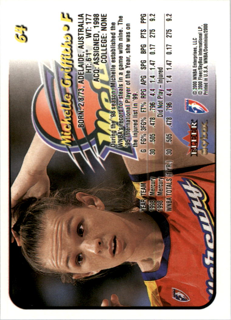 A3865- 2000 SkyBox Dominion WNBA Bk 1-156 +Inserts -You Pick- 15+ FREE US SHIP - Picture 125 of 331