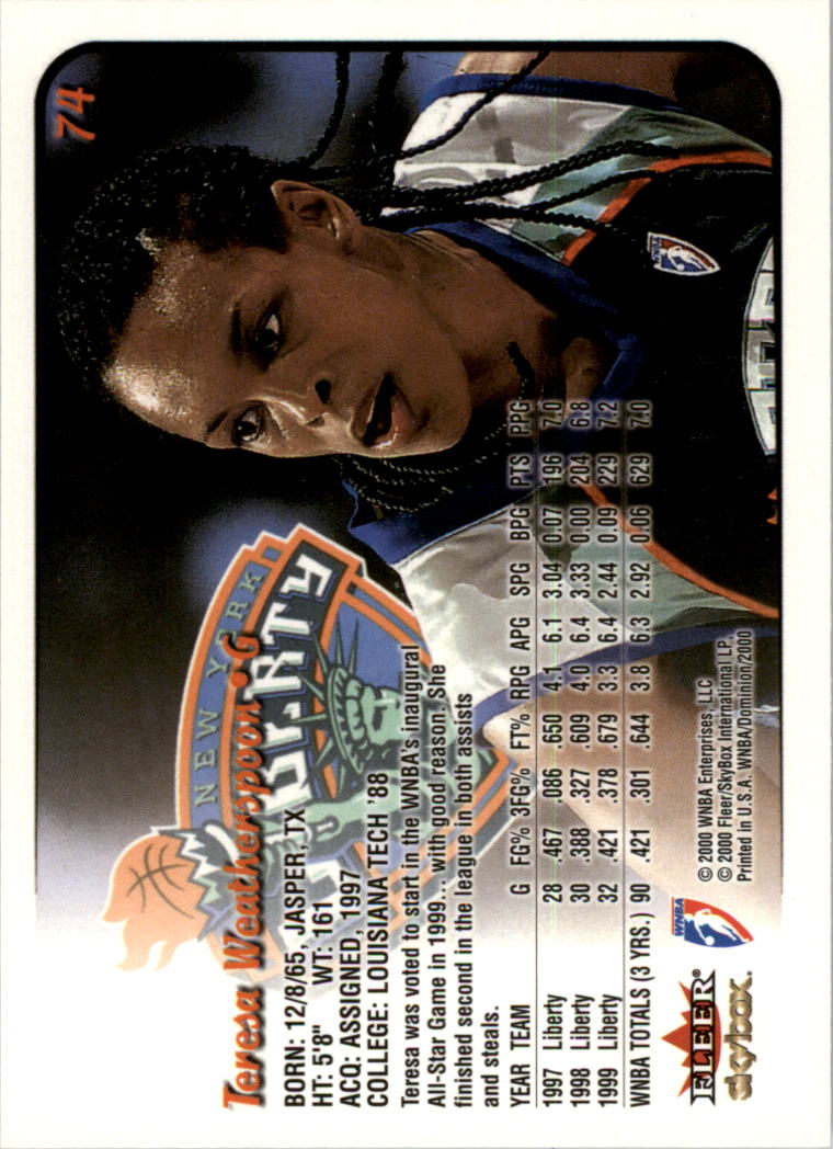 A3865- 2000 SkyBox Dominion WNBA Bk 1-156 +Inserts -You Pick- 15+ FREE US SHIP - Picture 144 of 331