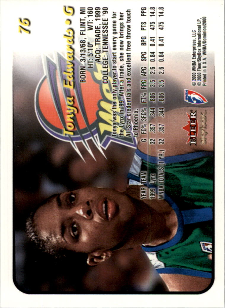 A3865- 2000 SkyBox Dominion WNBA Bk 1-156 +Inserts -You Pick- 15+ FREE US SHIP - Picture 146 of 331