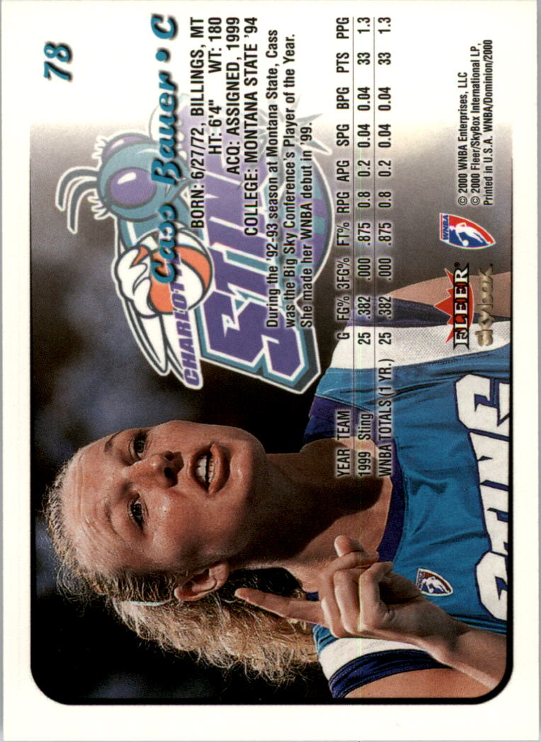 A3865- 2000 SkyBox Dominion WNBA Bk 1-156 +Inserts -You Pick- 15+ FREE US SHIP - Picture 151 of 331
