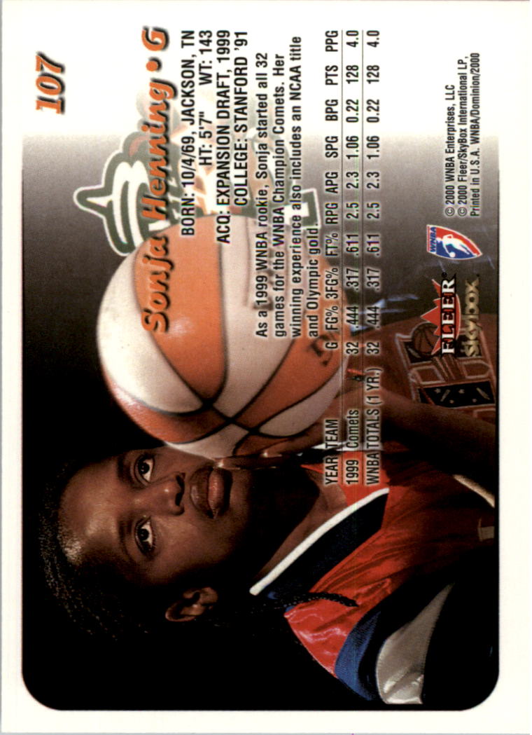 A3865- 2000 SkyBox Dominion WNBA Bk 1-156 +Inserts -You Pick- 15+ FREE US SHIP - Picture 205 of 331