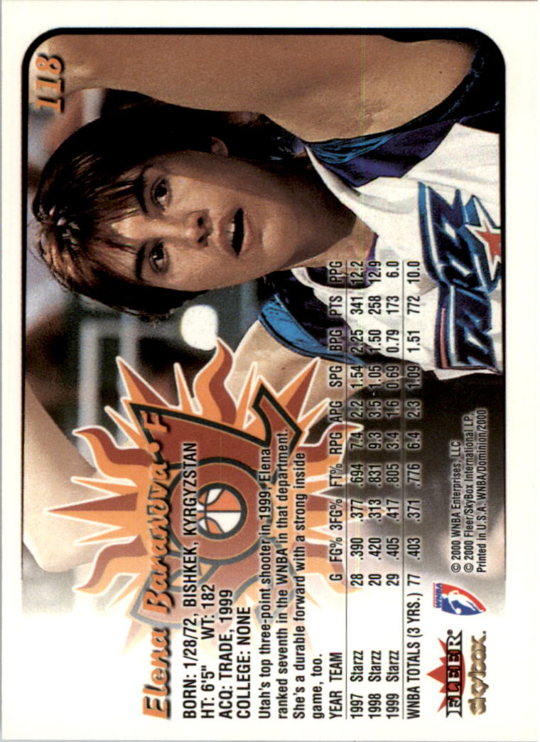 A3865- 2000 SkyBox Dominion WNBA Bk 1-156 +Inserts -You Pick- 15+ FREE US SHIP - Picture 225 of 331