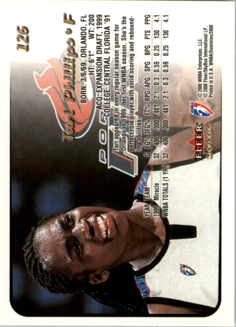 A3865- 2000 SkyBox Dominion WNBA Bk 1-156 +Inserts -You Pick- 15+ FREE US SHIP - Picture 241 of 331