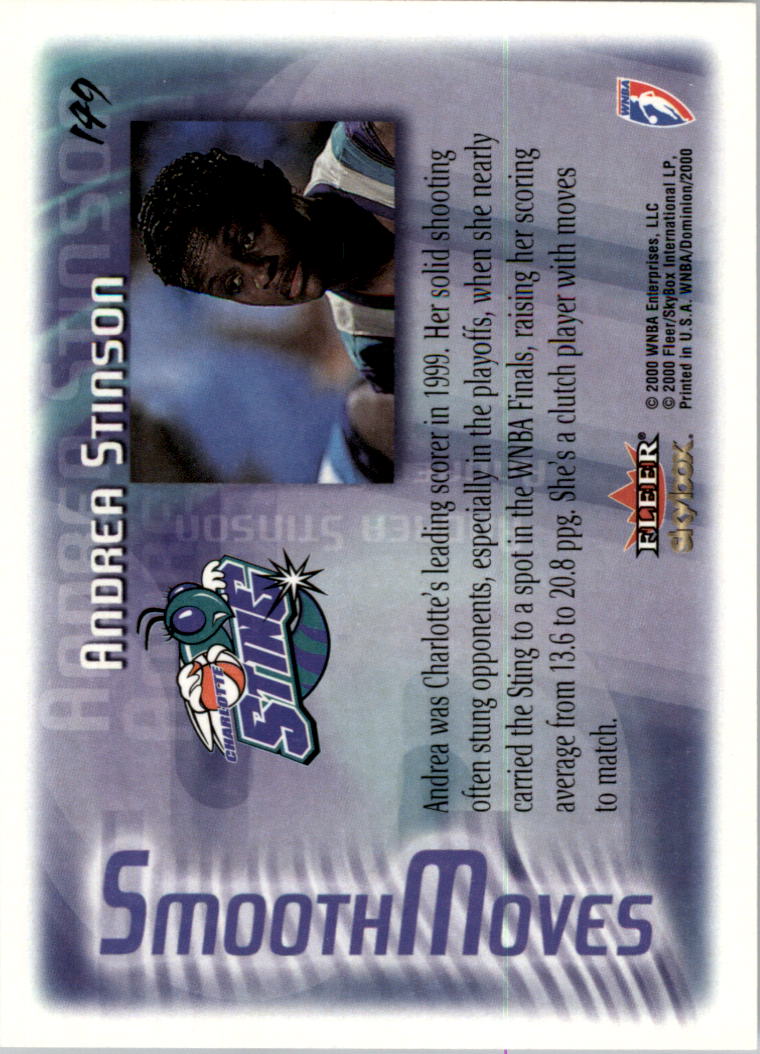 A3865- 2000 SkyBox Dominion WNBA Bk 1-156 +Inserts -You Pick- 15+ FREE US SHIP - Picture 287 of 331