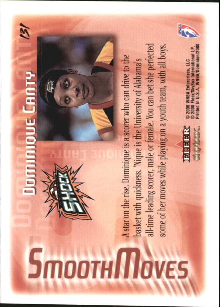 2000 SkyBox Dominion WNBA Extra #131 Dominique Canty SM back image