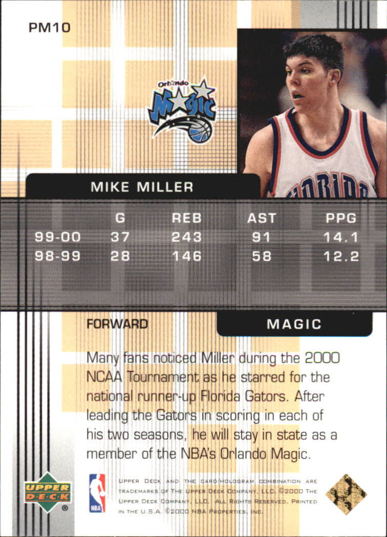 2000-01 UD Pros and Prospects Basketball ProMotion Insert Singles - You Choose - Picture 19 of 19