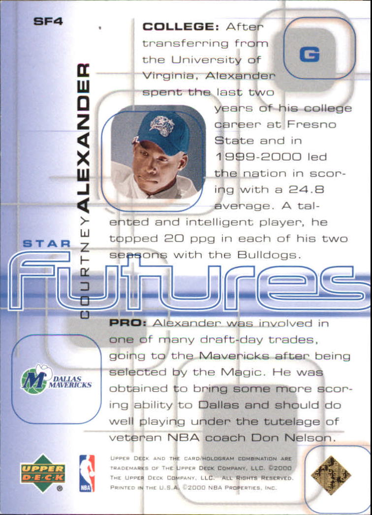 2000-01 UD Pros and Prospects Basketball Star Futures Insert Singles -You Choose - Picture 7 of 18