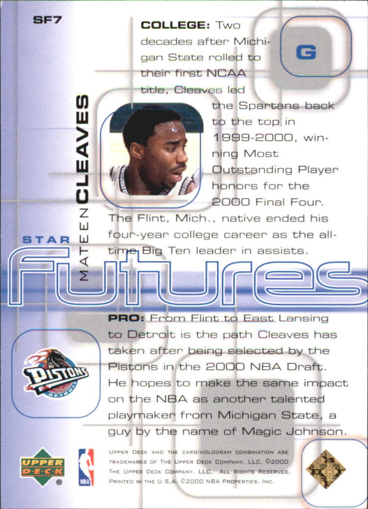 2000-01 UD Pros and Prospects Basketball Star Futures Insert Singles -You Choose - Picture 12 of 18