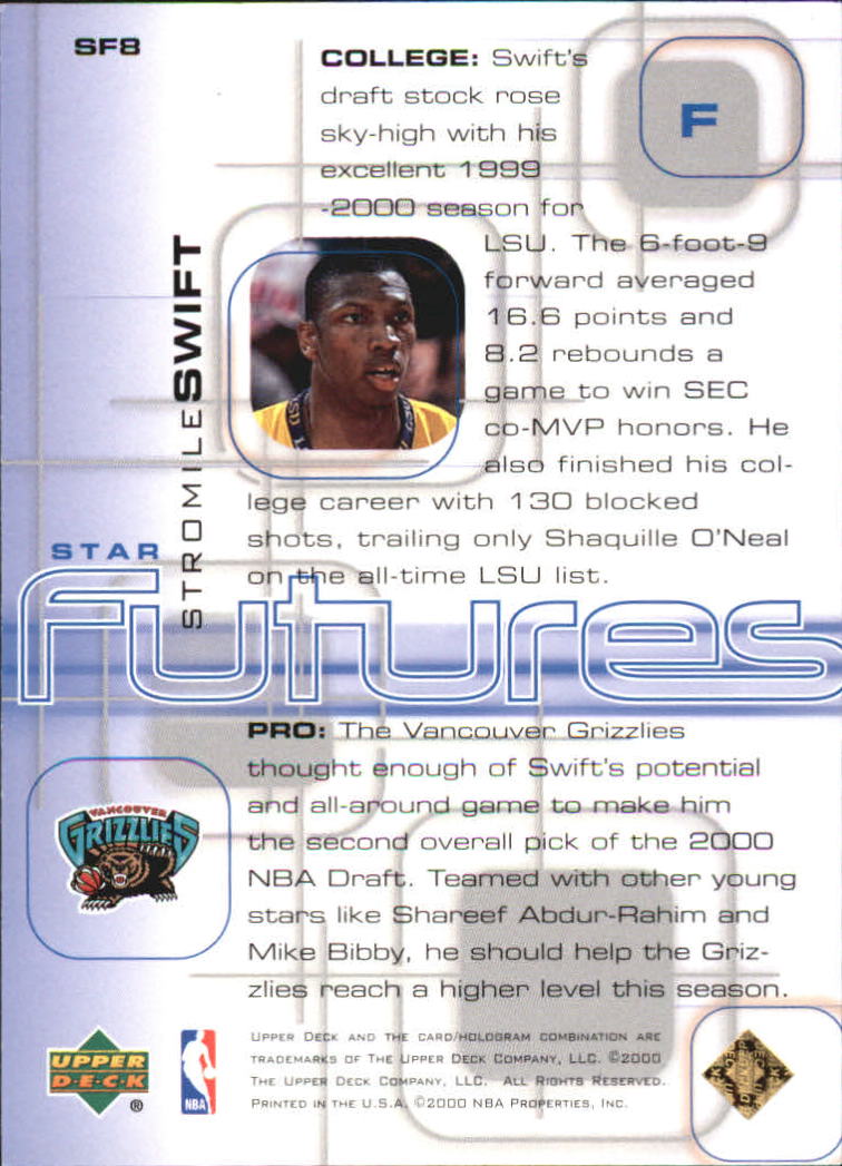 2000-01 UD Pros and Prospects Basketball Star Futures Insert Singles -You Choose - Picture 14 of 18