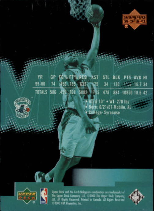 2000-01 Upper Deck Slam #7 Derrick Coleman back image