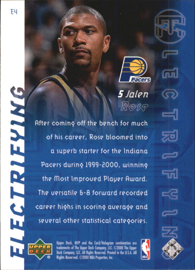 2000-01 Upper Deck MVP Basketball Electrifying Insert Singles - You Choose - Picture 7 of 17