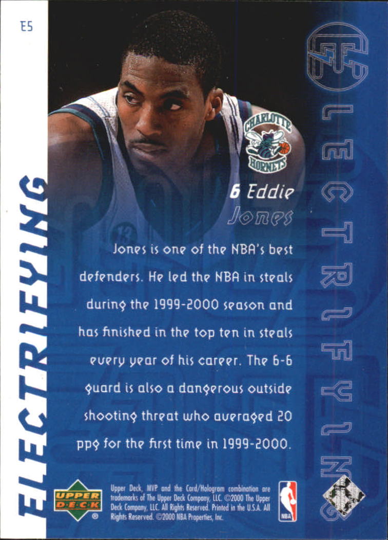 2000-01 Upper Deck MVP Basketball Electrifying Insert Singles - You Choose - Picture 9 of 17