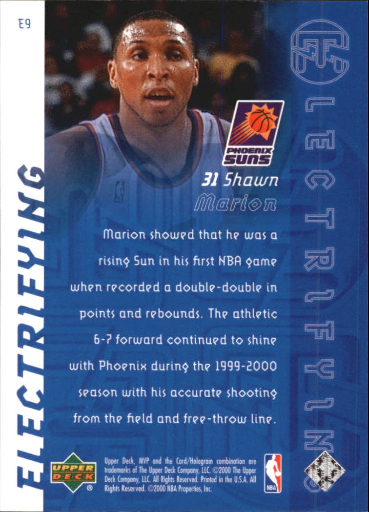 2000-01 Upper Deck MVP Basketball Electrifying Insert Singles - You Choose - Picture 15 of 17