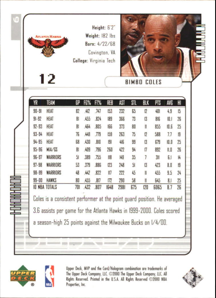 2000-01 Upper Deck MVP Basketball Silver Script Parallel Singles - You Choose - Bild 13 von 351