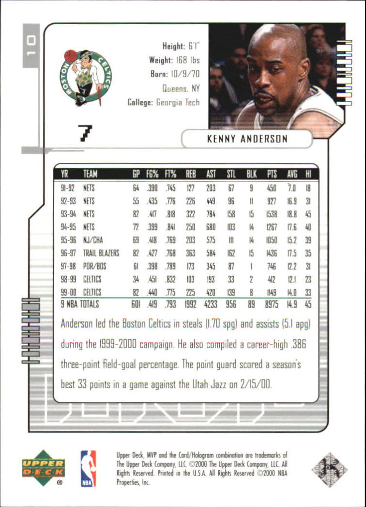 2000-01 Upper Deck MVP Basketball Silver Script Parallel Singles - You Choose - Bild 21 von 351
