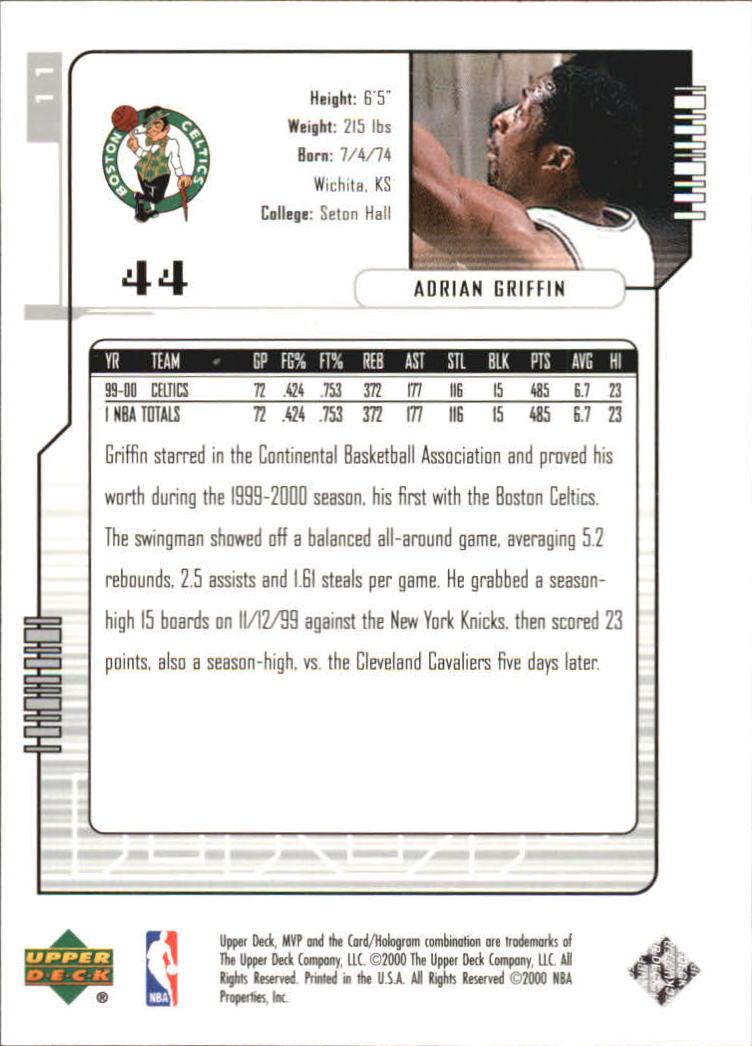 2000-01 Upper Deck MVP Basketball Silver Script Parallel Singles - You Choose - Bild 23 von 351