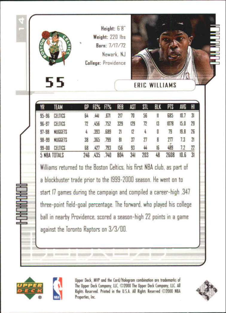 2000-01 Upper Deck MVP Basketball Silver Script Parallel Singles - You Choose - Bild 29 von 351