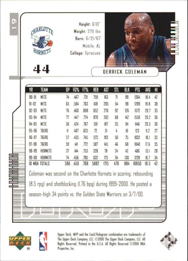 2000-01 Upper Deck MVP Basketball Silver Script Parallel Singles - You Choose - Bild 37 von 351