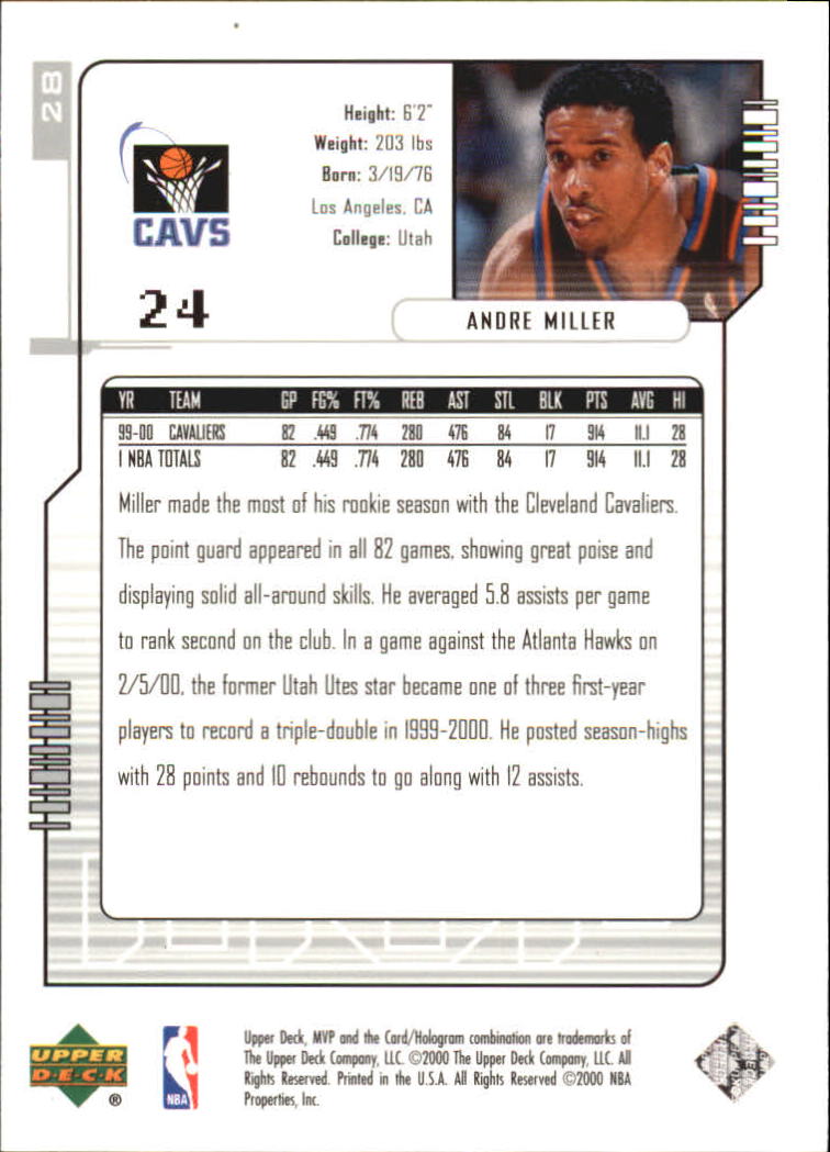 2000-01 Upper Deck MVP Basketball Silver Script Parallel Singles - You Choose - Bild 53 von 351